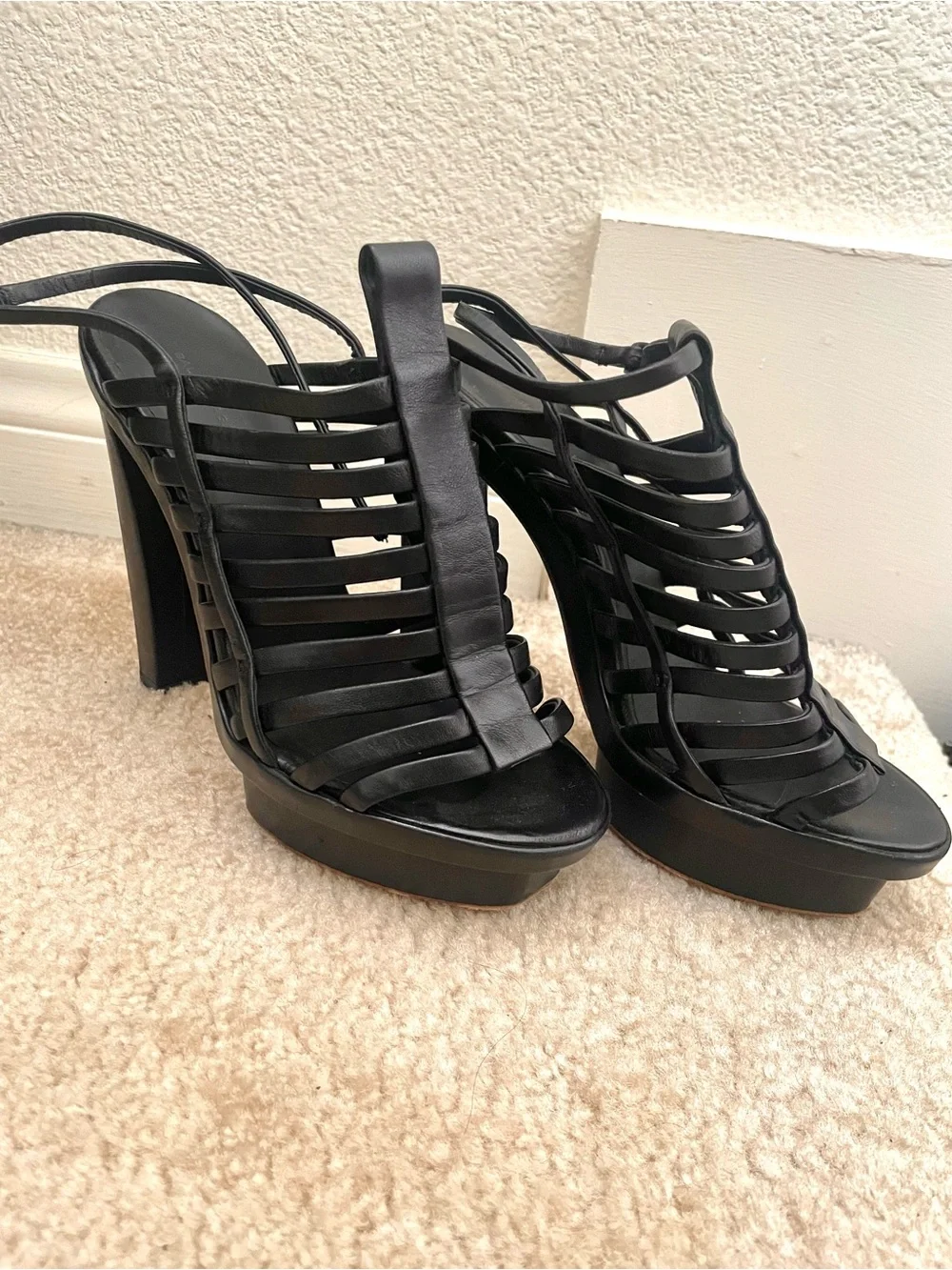 Balenciaga Black Platform High Heels